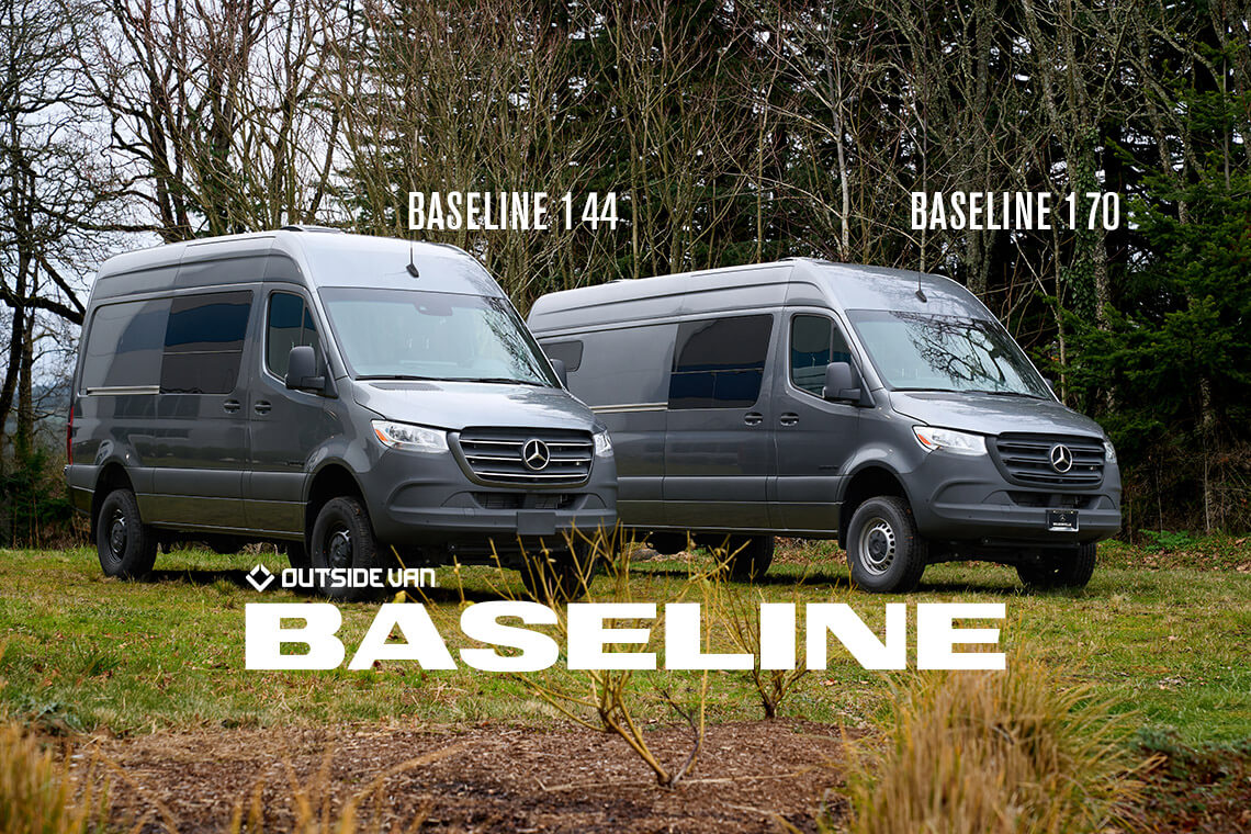 Outside Van Baseline 144 & 170 in Selenite Grey